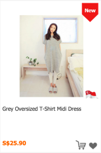 Grey Oversized T-shirt Midi Dress